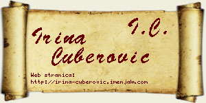 Irina Čuberović vizit kartica